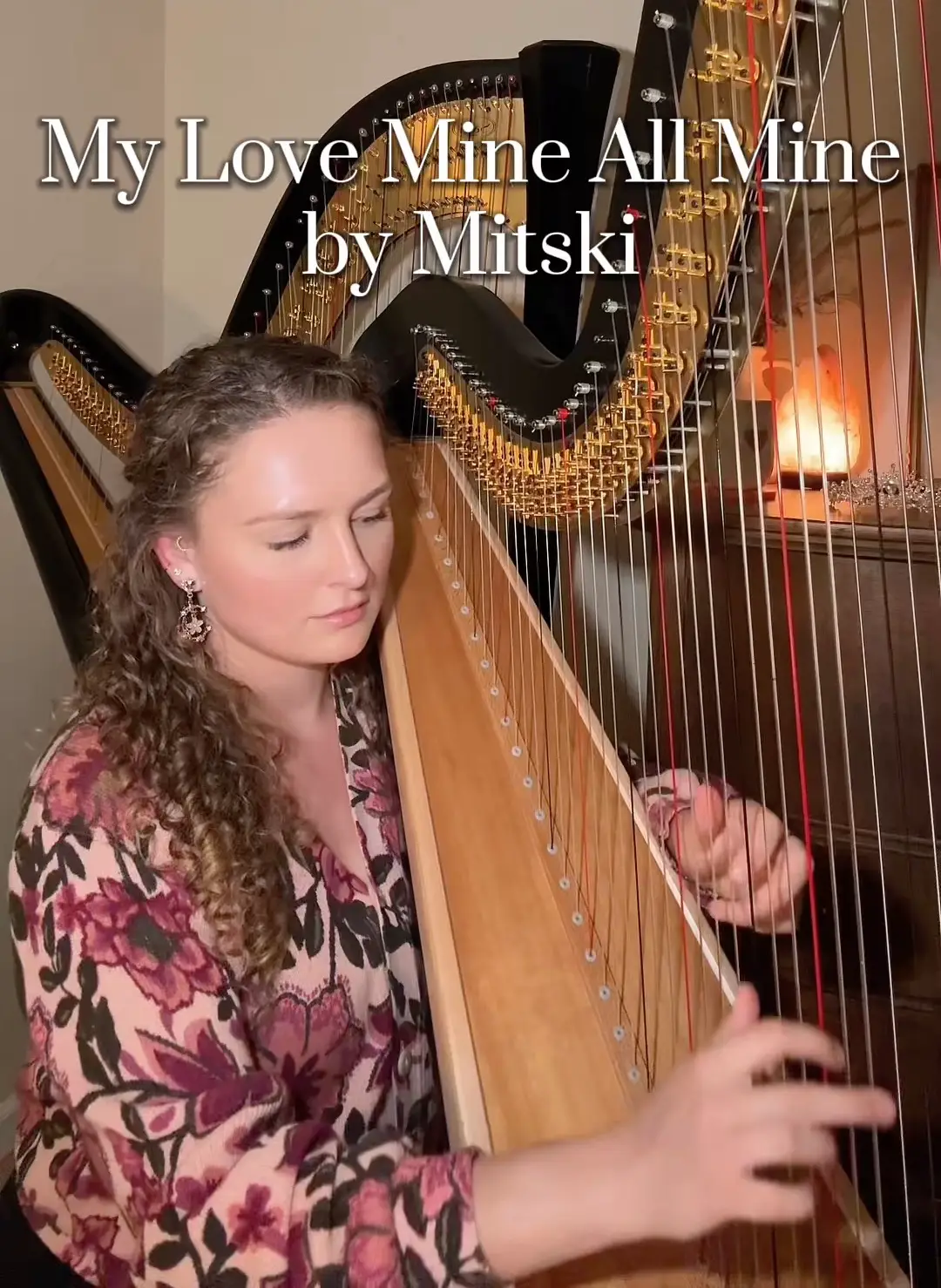 Korenna Hodge playing My Love Mine All Mine by Mitski on harp